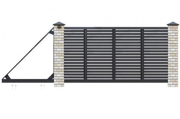 Horizontal Slat Cantilever Gate