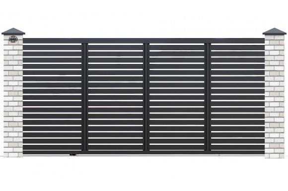 Horizontal Slat Sliding Gate