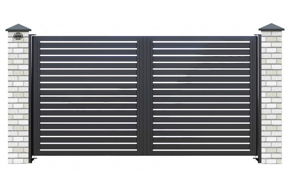 Horizontal Slat Driveway Gate